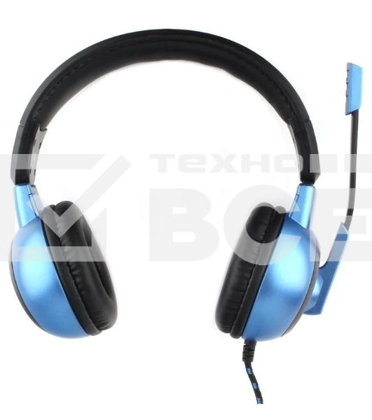 Гарнитура Gembird MHS-G55 черный/синий, проводная