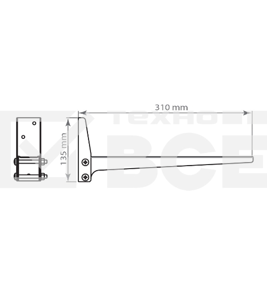 Кронштейн для СВЧ-печей Kromax MICRO-4 new white, max 20 кг, настенный, от стены 310 мм.