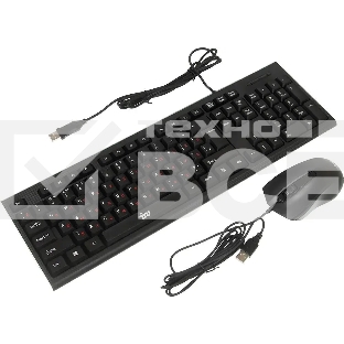 Комплект клавиатура+мышь Oklick 621M IRU проводной, USB, 1200 DPI, чёрный