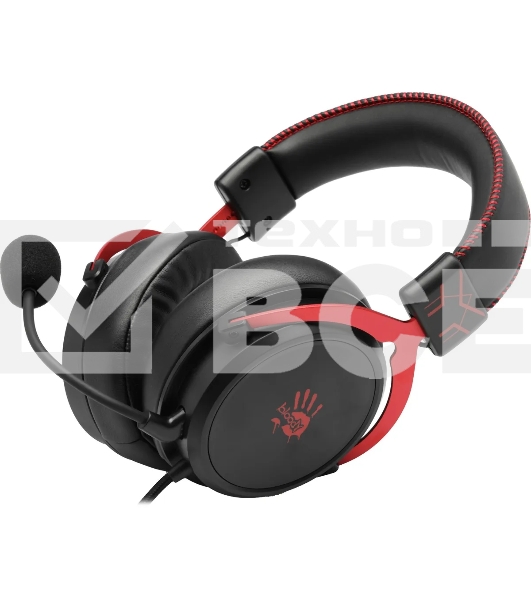 Наушники с микрофоном A4Tech Bloody M590i красный/черный 1м мониторные USB оголовье