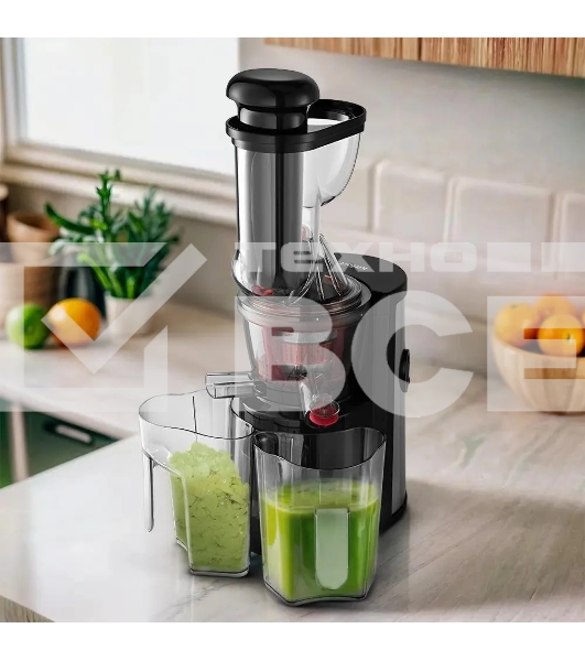 Соковыжималка шнековая Kitfort КТ-1162 150Вт рез.сок.:1000мл. черный