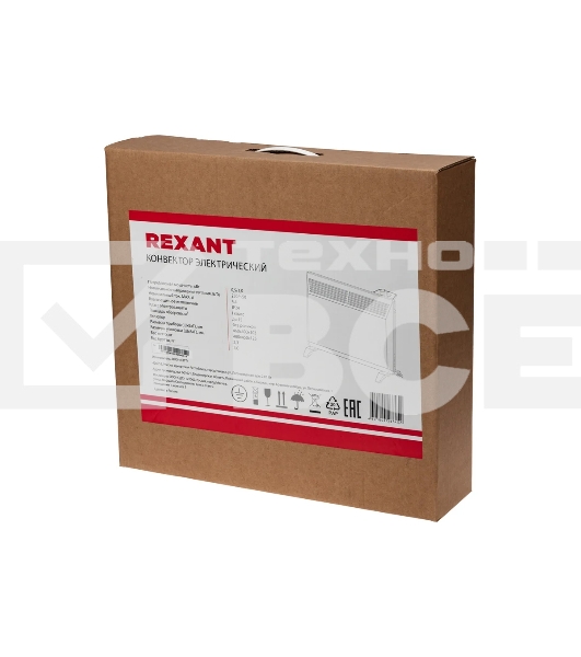 Конвектор Rexant 60-0083 белый, 1000 Вт, 15 м2, термостат