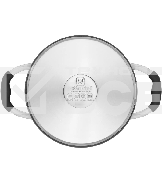 Кастрюля Rondell Stern RDS-010, 3.9л, 20см, с крышкой, серый