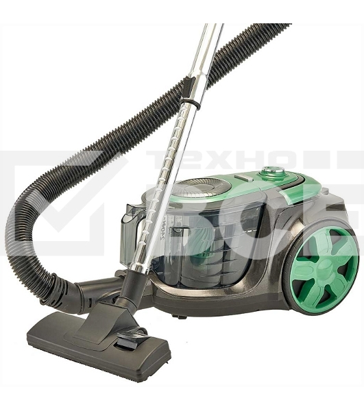 Пылесос Delta DL-0854 черный/зеленый, 300/2400 Вт, уборка сухая, пылесборник контейнер, 4 л