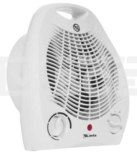 Тепловентилятор MTX FHS-2000, белый, 1000/2000 Вт, 25 м2, термостат