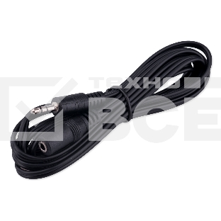 Кабель-удлинитель аудио Cablexpert CCA-423-2M-N, Jack 3.5(M)/Jack 3.5(F), 2м, черный, пакет