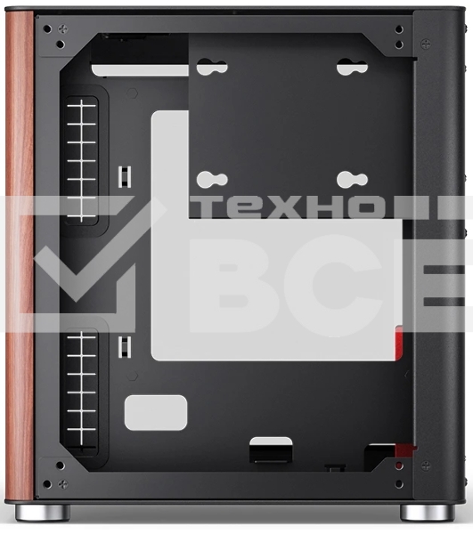 Компьютерный корпус JONSBO TK-0 Black ITX без БП, mini-ITX, micro-ATX, ATX, черный