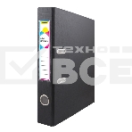 Папка-регистратор Silwerhof 1890079 A4 50мм, ПВХ/бумага черный, без окантовки, сборная, сменный карман на корешке, фото 1