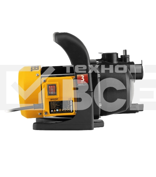 Садовый поверхностный насос Denzel GPL600, 600 Вт, 3000 л/ч, подъем 35 м, пластик