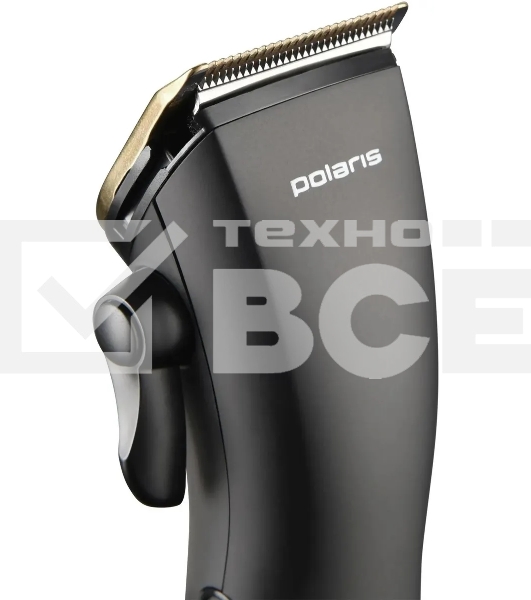 Машинка для стрижки Polaris PHC 2500 черный 3Вт (насадок в компл: 6шт)