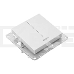 Механизм выключателя EKF UP1-SWA-24 Эпика двухклавишный, с подсветкой, алюминий, фото6