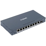 Коммутатор HiWatch DS-S1008GP, 8×1 Гбит/с PoE + 1×1 Гбит/с + 1×1 Гбит/с SFP, неуправляемый, фото 1