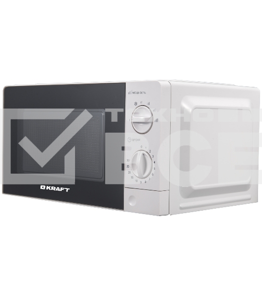 Микроволновая печь Kraft KF20MW7W-101M белый, 20 л, 700 Вт, переключатели - поворотный механизм