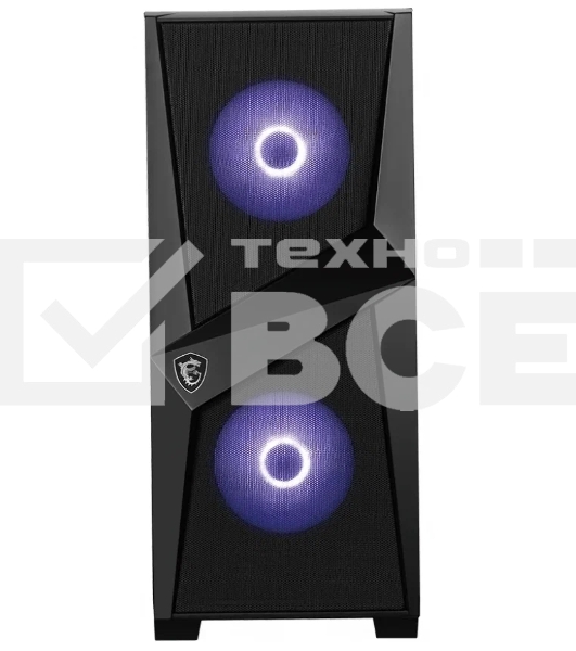 Компьютерный корпус MSI MAG FORGE 100M / mid-tower, ATX, tempered glass side panel / 2x RGB 120mm & 1x 120mm fans inc. / MAG FORGE 100M