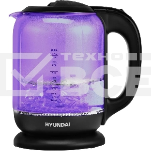 Чайник электрический Hyundai HYK-G5809 1.8л. 2200Вт фиолетовый/черный (корпус: стекло)