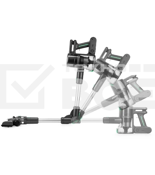 Пылесос вертикальный Kitfort КТ-5168-2 зеленый/черный, питание от аккумулятора, 75 Вт, уборка сухая, пылесборник 0.5 л, работа от АКБ max 32 мин.