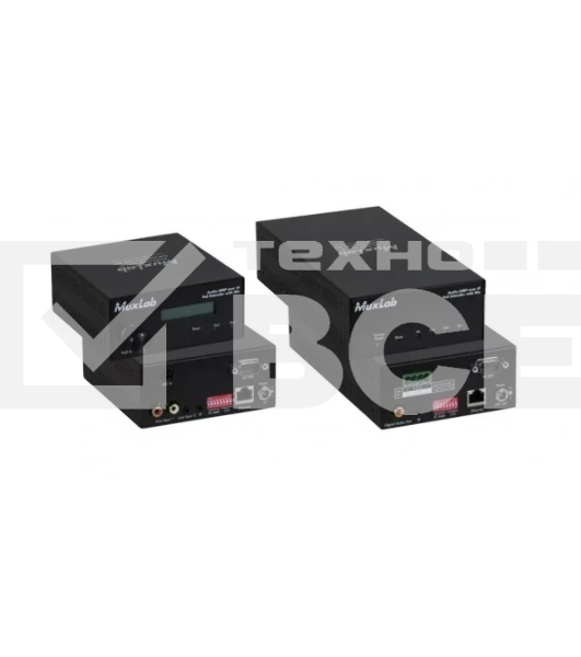 Приемник-декодер Audio over IP [500755-AMP-RX-EU] MuxLab 500755-AMP-RX-EU, сжатие MJPEG, с функцией локального усиления аудио на 50Вт
