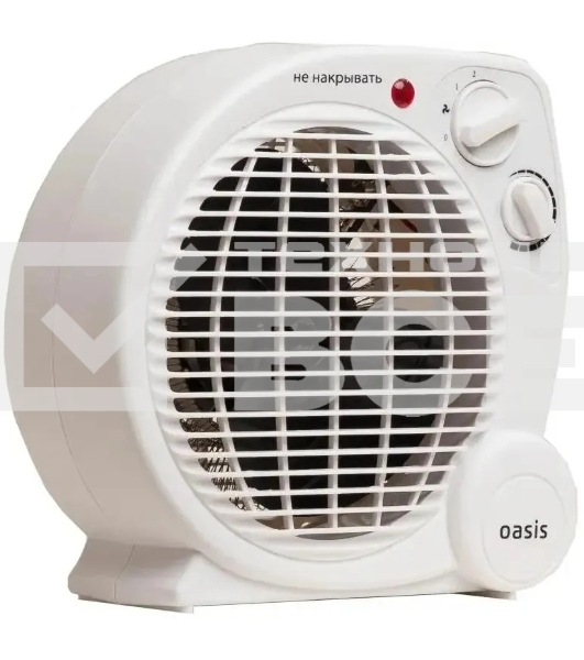 Тепловентилятор Oasis SP-20R белый, 2000 Вт, 20 м2