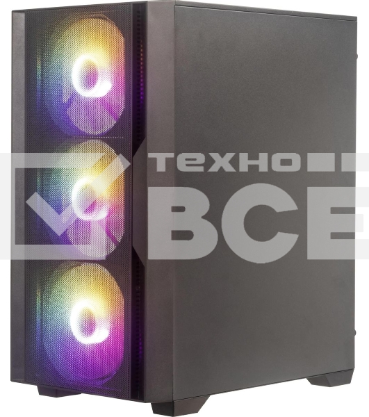 Компьютерный корпус Accord ACC-ZCU1B черный без БП mATX 3x120mm 1xUSB3.0 1xUSB3.1 audio