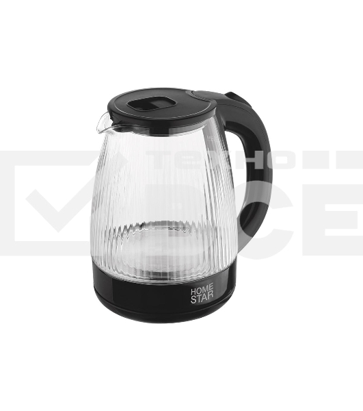 Чайник электрический Homestar HS-1045 1.8л, стекло, пластик, черный