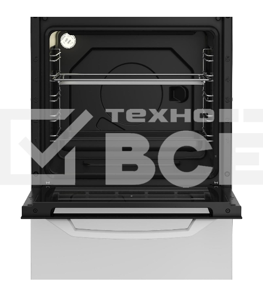 Плита электрическая Beko FFSS57001W белый, конфорок 4 шт, духовка 60 л, 50 см x 85 см x 60 см
