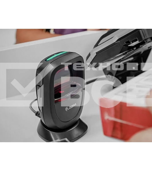 Сканер штрих-кода стационарный Zebra DS9308-SR 2D Imager, проводной, USB, чёрный