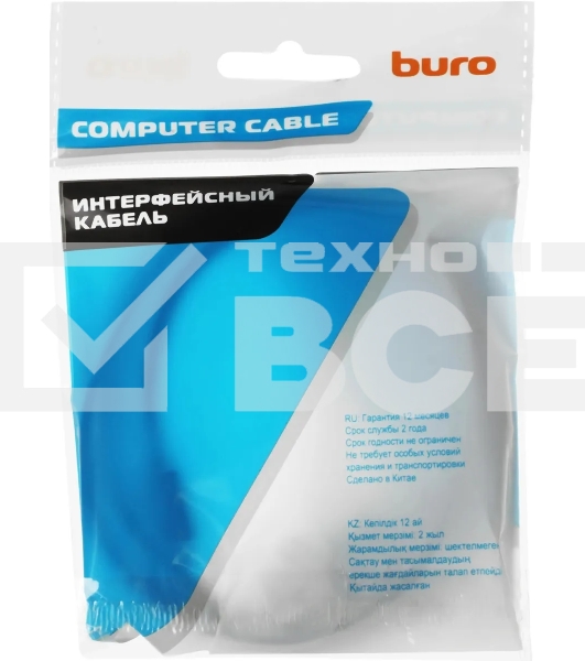 Кабель Buro BU-MICROUSB-1M USB (m)-micro USB (m) 1м черный