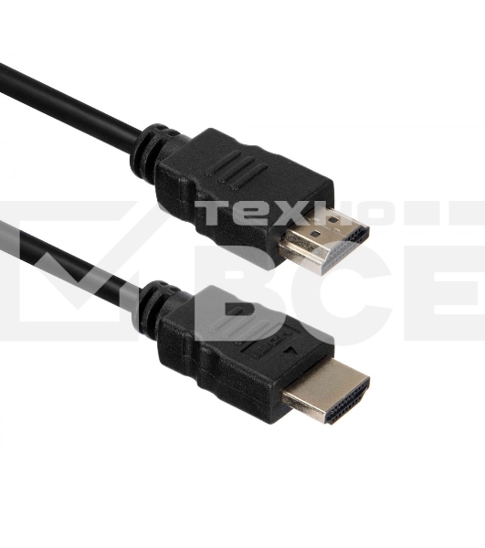 Кабель ACD-DHHM1-50B HDMI 1.4, Golden Plated,19m/19m, черный, 5м (742200)