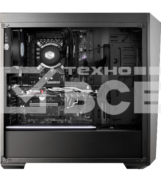 Корпус без блока питания Cooler Master MasterBox 5 Lite RGB, USB 3.0 x 2, 1xFan, 3x120mm ARGB Fan, Black, Splitter cable + Controller, ATX, w/o PSU