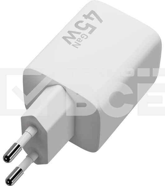 Сетевое зарядное устройство Defender UPA-145 45W, USB A+C, белый