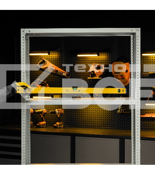 Уровень алюминиевый Denzel, магнит., фрезерованный, 3 глазка (1 зеркал.), 0,5 мм/м, 1200 мм