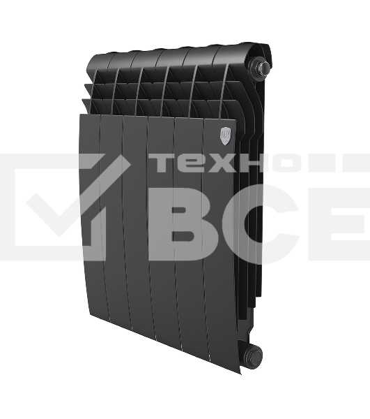 Радиатор биметаллический Royal Thermo BILINER B 500 черный - 6 секц.
