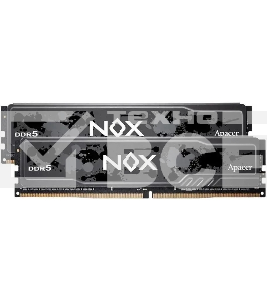 Оперативная память Apacer Nox, DDR5, 32Gb (2x16Gb), 6000MHz, CL40, DIMM, радиатор, черный