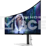 Монитор 49' Samsung Odyssey OLED G9 S49DG934SUXEN OLED 5120x1440, 240 Гц, 0.03 мс, 32:9, 250 кд/м², 2xHDMI 2.1, DP 1.4, 2xUSB-C, 3.5 Jack, HDR10+, FreeSync Premium Pro, изогнутый экран (1800R), серебристый, фото11