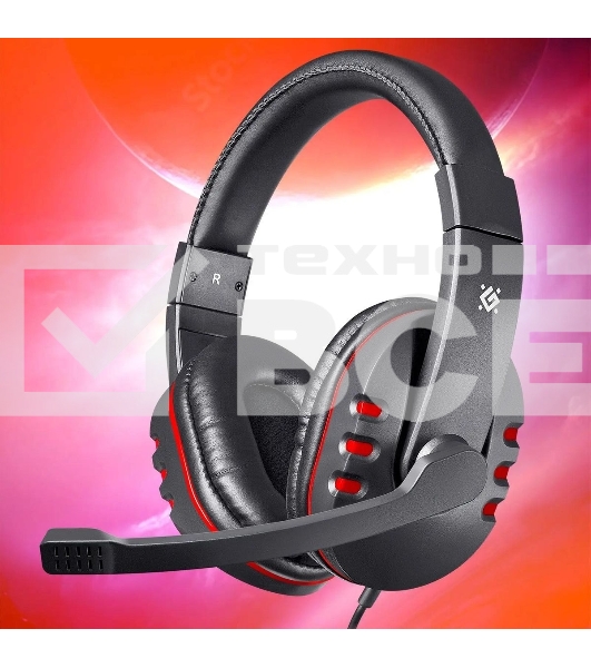 Гарнитура проводная Defender Warhead G-160 черный, кабель 2,5 м