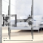 Кронштейн для телевизора Hama 00220831 черный 32'-84' макс.50кг настенный поворотно-выдвижной и наклонный, фото3