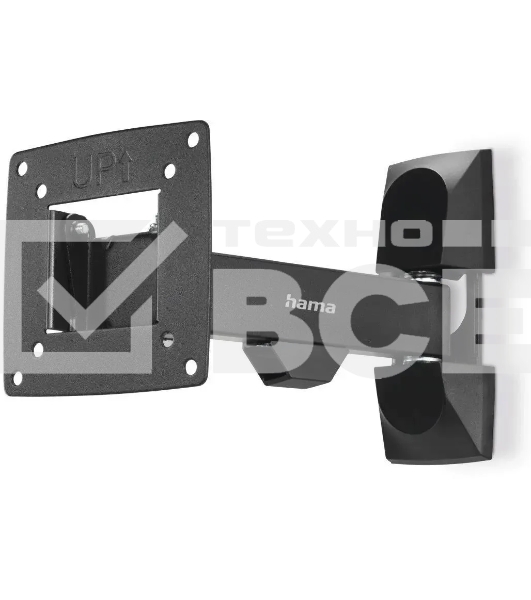 Кронштейн для телевизора Hama 00220820 черный, 10'-26' макс. 15 кг, настенный, поворот и наклон