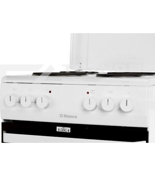 Плита электрическая Hansa FCEW54120 белый, конфорок 4 шт, духовка 62 л, 50 см x 85 см x 60 см
