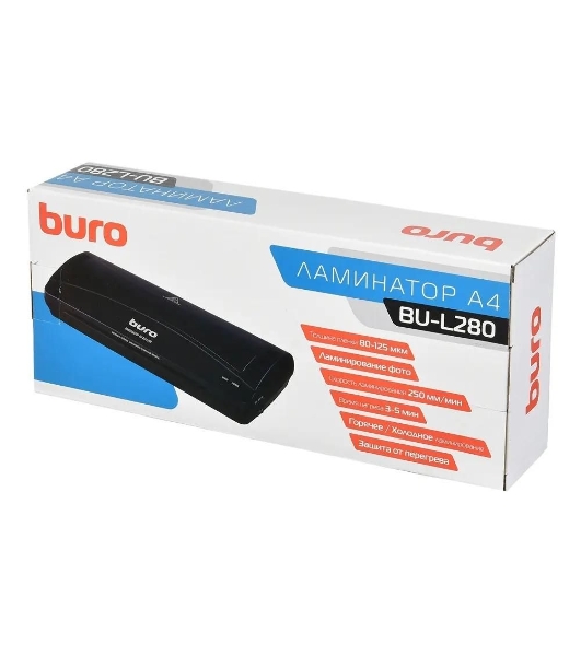 Ламинатор Buro BU-L280, 2 вала, A4, 125мкм, 250мм/мин