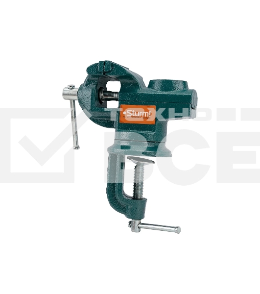 Тиски слесарные Sturm! 1075-11-65 настольные, 65мм, поворотные,с наковальней