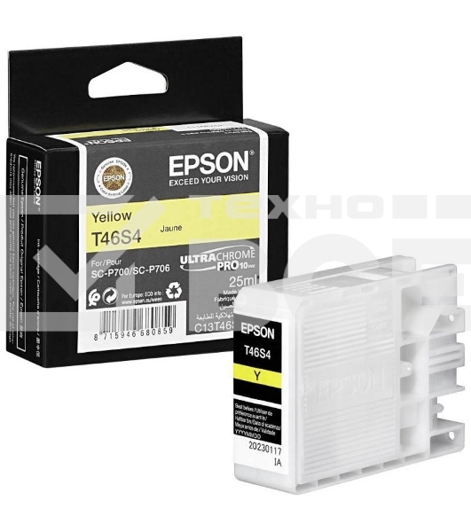 Картридж струйный Epson T46S4 (C13T46S400) желтый (25 мл) для SureColor SC-P700