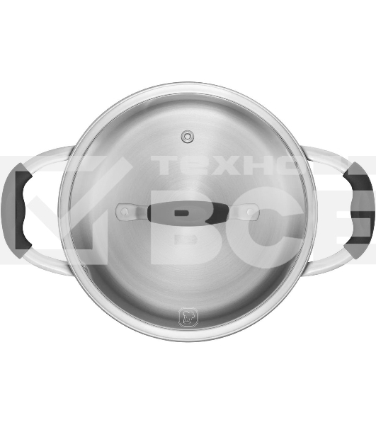 Кастрюля Rondell Stern RDS-010, 3.9л, 20см, с крышкой, серый