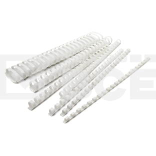 Пружины для переплета пластиковые Silwerhof d=12мм 56-80лист A4 белый (100шт) (1373587)