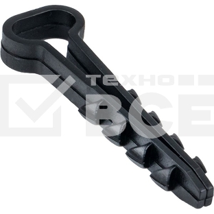 Дюбель-хомут EKF PROxima (6х14 мм) для плоского кабеля черный (10 шт.)