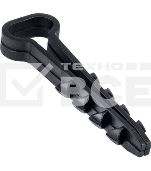 Дюбель-хомут EKF PROxima (6х14 мм) для плоского кабеля черный (10 шт.)