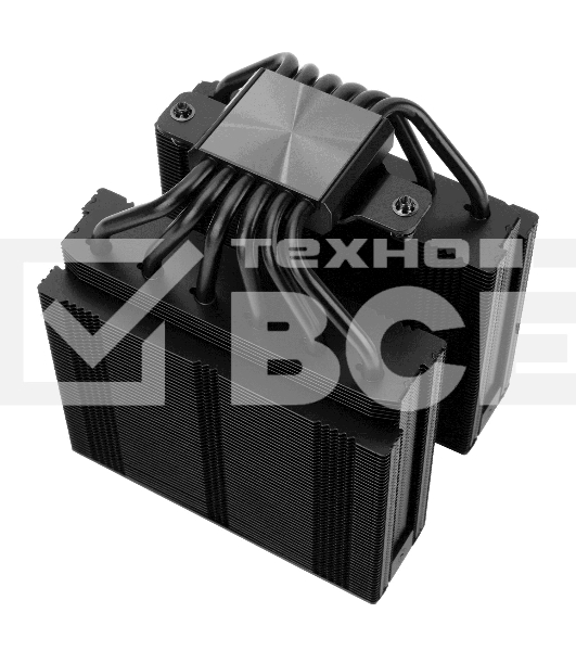Кулер для процессора Thermalright Royal Pretor 130 черный (4-pin PWM, 158mm, Ni/Cu, 6x6mm, 1x120+1x130mm, 80.45CFM/81.88CFM, 29.4dBA/28.3dBA, 2150PM/1750RPM, S: 1200, 1700, 1851, 2011, 2066, 115X, AM4, AM5, black)