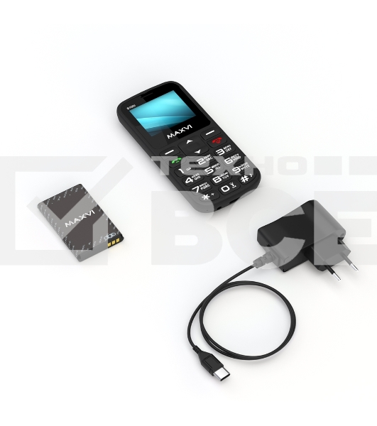 Мобильный телефон Maxvi B100i черный