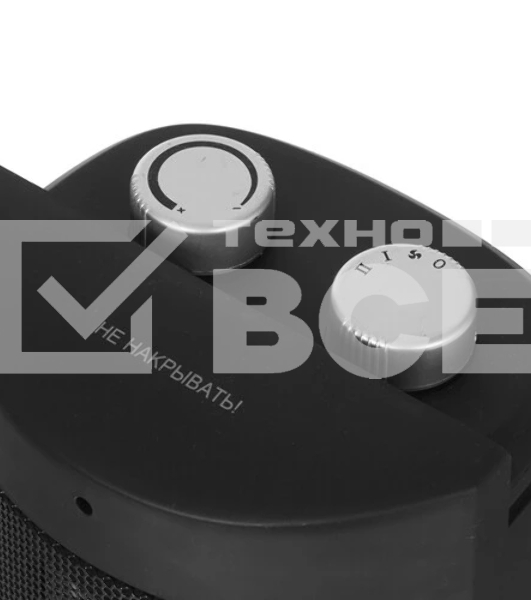 Тепловентилятор Willmark FHC-1820B, черный, 1500 Вт, 15 м2, термостат