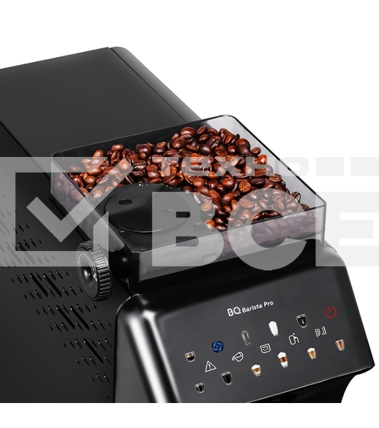 Кофемашина автоматическая BQ CM9004 чёрный, исп. кофе - зерновой, 2 л, 1450 Вт, 15 бар