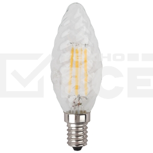 Лампа светодиодная ЭРА Б0027936 F-LED BTW-5W-840-E14 свеча витая, филамент